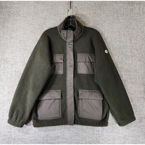 Vuori Women's Utility Sherpa Jacket W524 Womens S Olive Fleece Oversized Pockets